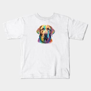 Rainbow Labrador Retriever Kids T-Shirt